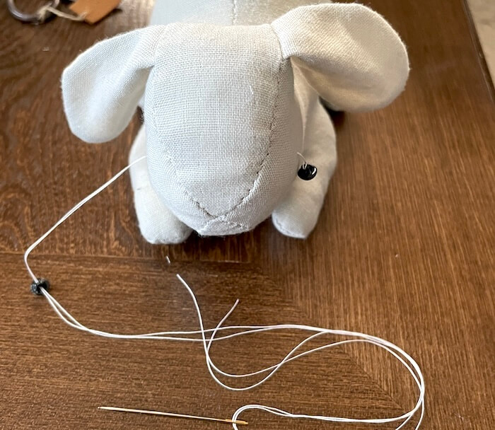 目の付け方｜うさぎのぬいぐるみの作り方