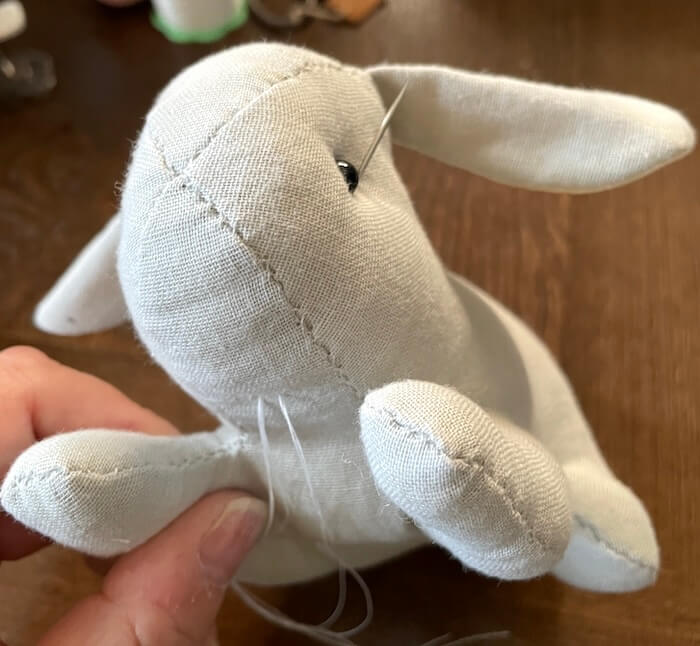 目の付け方｜うさぎのぬいぐるみの作り方