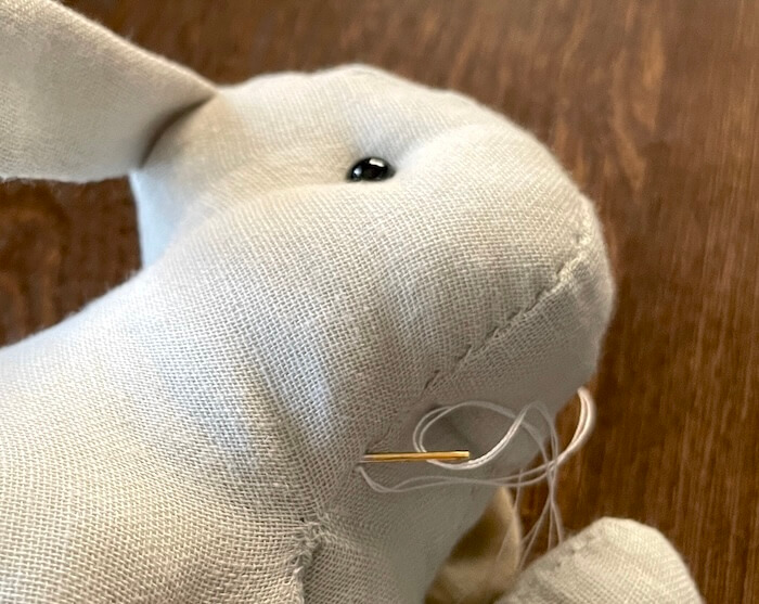 目の付け方｜うさぎのぬいぐるみの作り方
