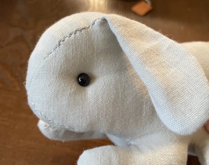目の付け方｜うさぎのぬいぐるみの作り方
