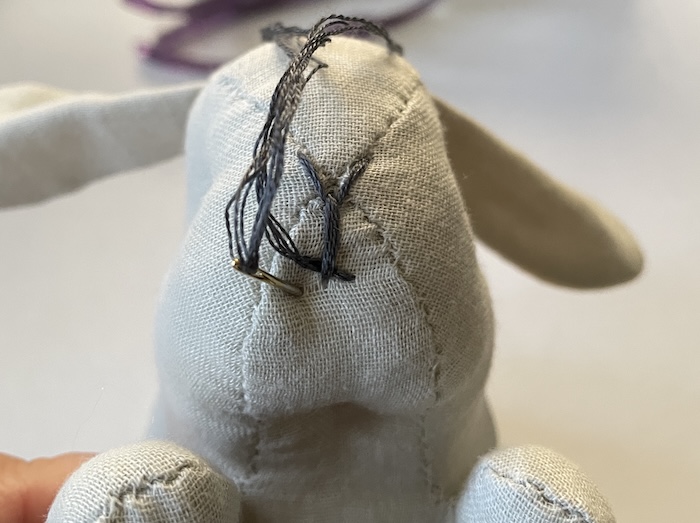 鼻と口の刺繍の仕方｜うさぎのぬいぐるみの作り方