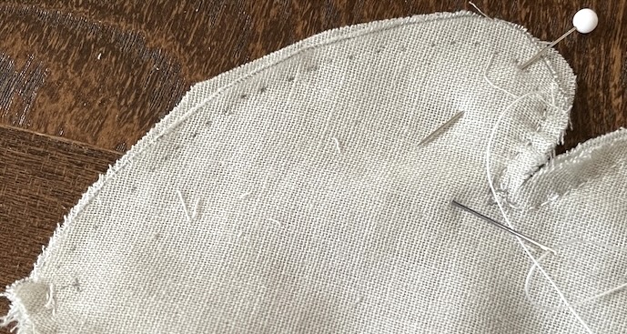 布に目安の線をひく