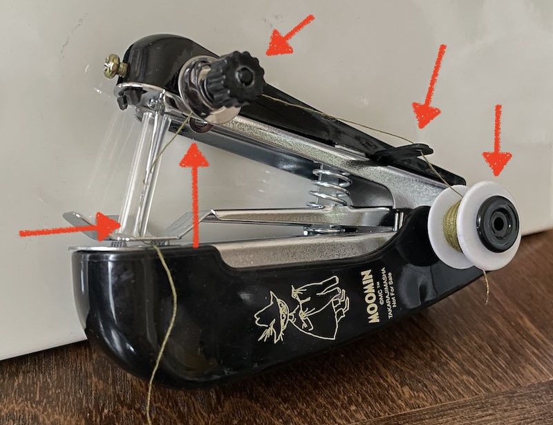 MonoMaster 2026年3月号増刊付録 スナフキンのハンディミシン 糸の掛け方