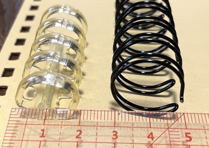 ロルバーンダイアリーLのリングとPapiNotのサイズ