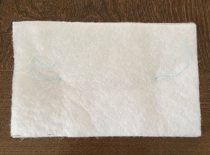 キルト芯にずれ防止を縫う｜ぬいぐるみ用布団の作り方