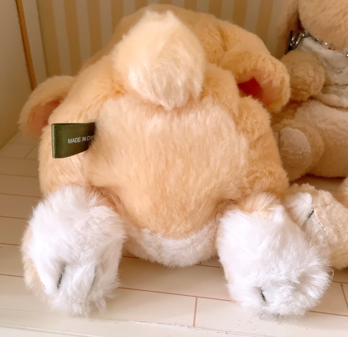 potte ロップイヤーのぬいぐるみの足の裏