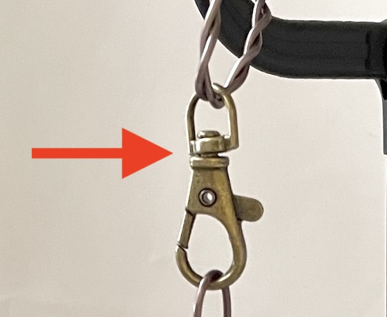 自作ヤーンホルダーに使っているナスカン