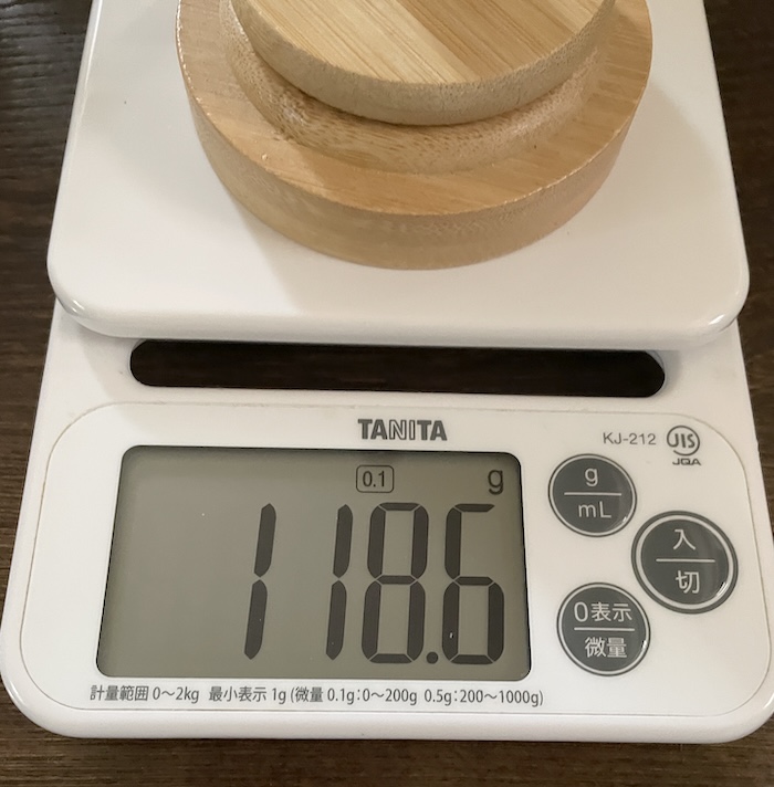 ヤーンホルダーの重さ